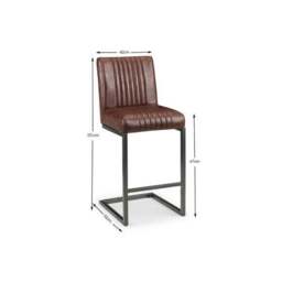 Brooklyn Set of 2 Bar Stools, Faux Leather - thumbnail 5