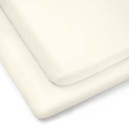 Clair De Lune Set of 2 Cream Cot Bed Sheets - thumbnail 2