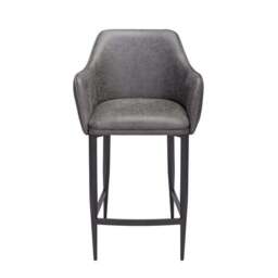 Indus Valley Logan Bar Stool, Faux Leather - thumbnail 2