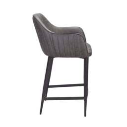 Indus Valley Logan Bar Stool, Faux Leather - thumbnail 4