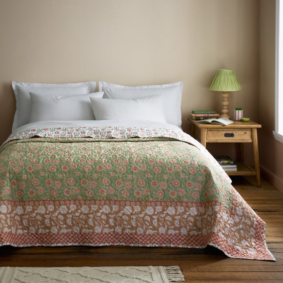Rae Floral Cotton Bedspread - image 1