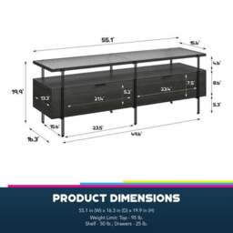 "Wainwright TV Unit, Black Oak for TVs up to 60""" - thumbnail 6