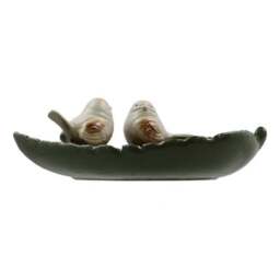 Fallen Fruits Robins on Leaf Bird Bath - thumbnail 2