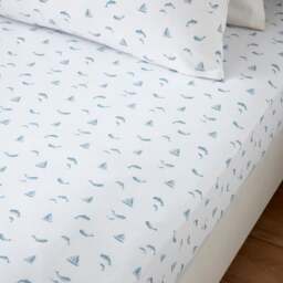By The Sea Organic Cotton Fitted Bed Sheet - thumbnail 1