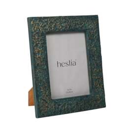 Hestia Teal & Imprinted Gold Photo Frame - thumbnail 1