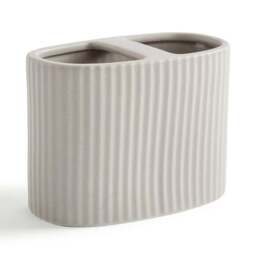 Ceramic Ribbed Electric Toothbrush Holder - thumbnail 3