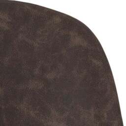 Athens Set of 2 Dining Chairs, Brown Faux Leather - thumbnail 6