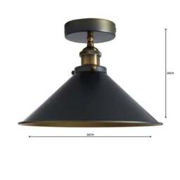Logan Grey Industrial Semi Flush Ceiling Light - thumbnail 4