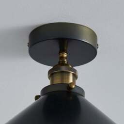 Logan Grey Industrial Semi Flush Ceiling Light - thumbnail 3