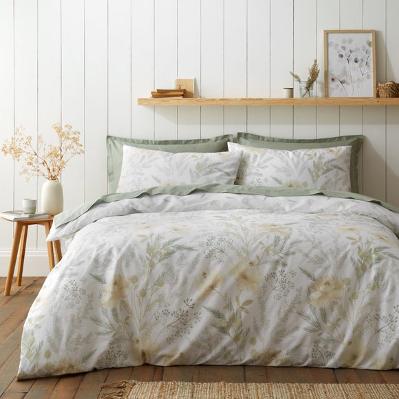 Floral Shadows 100% Cotton Duvet Cover and Pillowcase Set - image 1