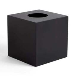 Black Square Resin Tissue Box Cover - thumbnail 2
