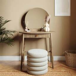 Jorja 1 Drawer Compact Dressing Table with Mirror - thumbnail 1