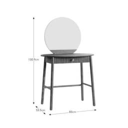 Jorja 1 Drawer Compact Dressing Table with Mirror - thumbnail 5