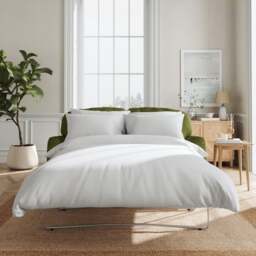 Martha Matte Plush Velvet 2 Seater Double Sofa Bed - thumbnail 1