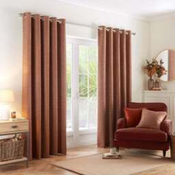 Churchgate Swithland Herringbone Eyelet Curtains (Blackout Available) - thumbnail 2