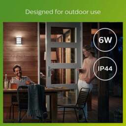 Philips Python Integrated LED Outdoor Wall Light, Cool White - thumbnail 6