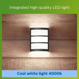 Philips Python Integrated LED Outdoor Wall Light, Cool White - thumbnail 5
