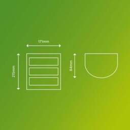 Philips Python Integrated LED Outdoor Wall Light, Cool White - thumbnail 3
