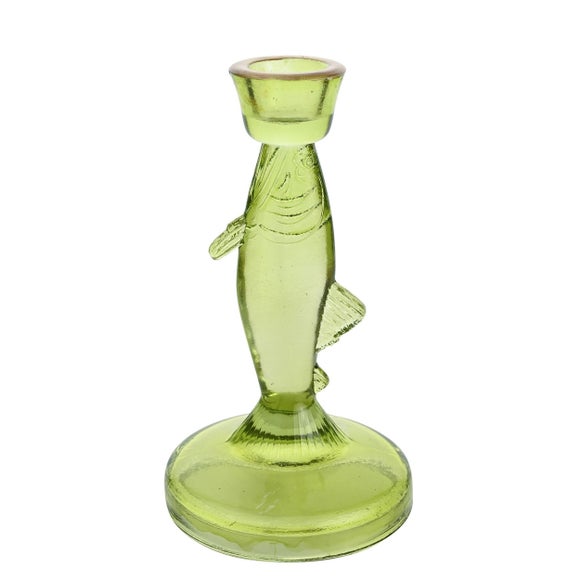 Hestia Glass Fish Shaped Candle Holder