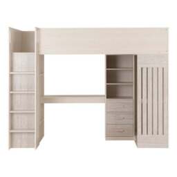 Jupiter Children's High Sleeper Bed, White & Grey - thumbnail 5