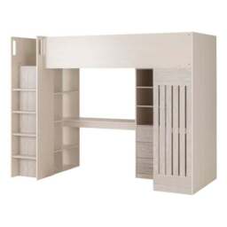 Jupiter Children's High Sleeper Bed, White & Grey - thumbnail 4