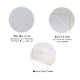 Panda Bamboo Memory Foam Mattress Topper - thumbnail 4