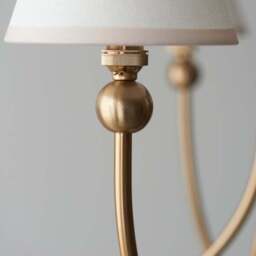 Vogue Javier 5 Light Adjustable Curve Pendant Light with White Vintage Lamp Shades - thumbnail 3