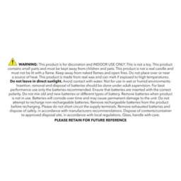 Set of 3 Amber Glass Domed LED Candles - thumbnail 4