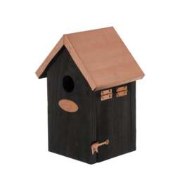 Fallen Fruits Black Copper Winter Wren Bird House - thumbnail 1