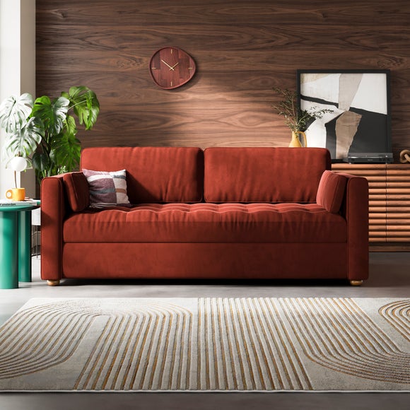 Zoe II Velvet 3 Seater Sofa - image 1