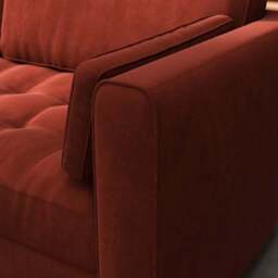 Zoe II Velvet 3 Seater Sofa - thumbnail 4
