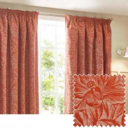 Grantley Brick Pencil Pleat Curtains - thumbnail 4