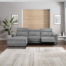 Lund Corduroy Power Recliner 3 Seater Chaise Sofa - thumbnail 1