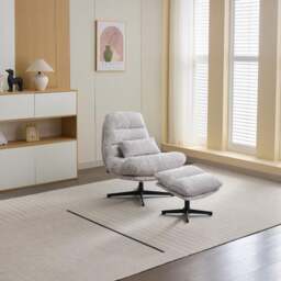 Turner Swivel Chair and Footstool - thumbnail 1
