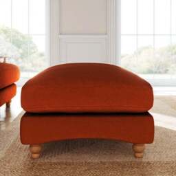 Martha Matte Plush Velvet Footstool - thumbnail 2