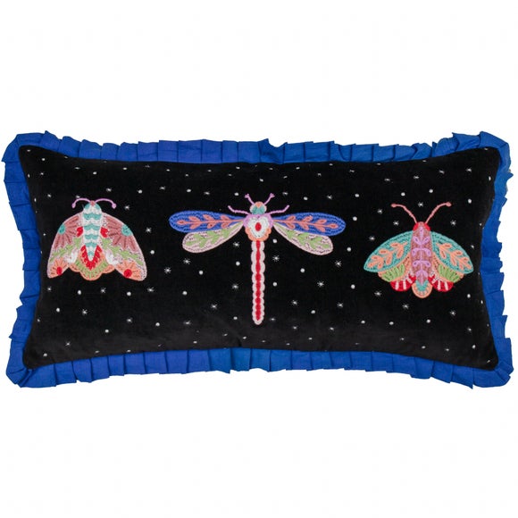 Darkling Beetles Frilled Rectangular Cushion - image 1