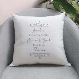 Personalised Grey Floral Square Cushion - thumbnail 4