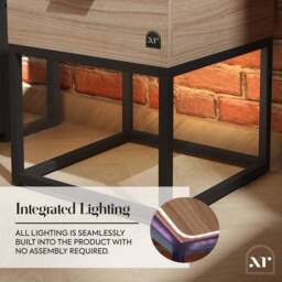 XR Living Denver Bedside Table with App Controlled LED Lights - thumbnail 4