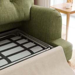 Martha 2 Seater Double Sofa Bed, Slub Faux Linen - thumbnail 3