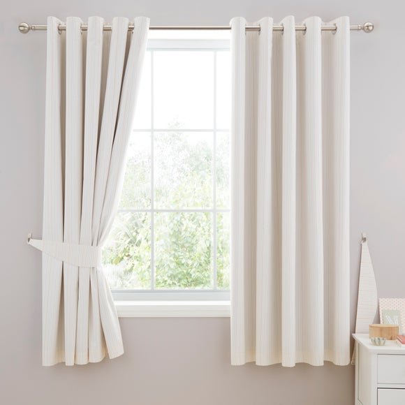 Stripe Cotton Blackout Eyelet Curtains - image 1