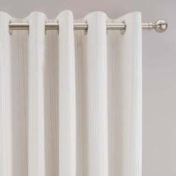 Stripe Cotton Blackout Eyelet Curtains - thumbnail 3