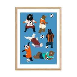 East End Prints Bear Football Print - thumbnail 2