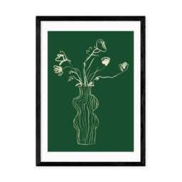 East End Prints Roses on Green Print - thumbnail 2
