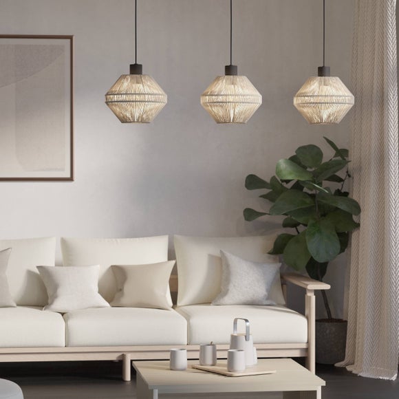 EGLO Midsumer 3 Light Adjustable Pendant Lights - image 1