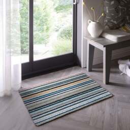 Marvel Striped Cotton Washable Doormat