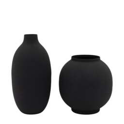 Set of 2 Damita Asymmetric Metal Vases - thumbnail 1