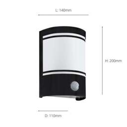 EGLO Cerno Outdoor Sensor Wall Light - thumbnail 5