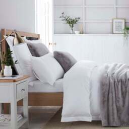 Dorma Purity Faux Fur Grey Bedspread - thumbnail 3
