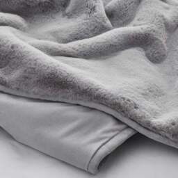 Dorma Purity Faux Fur Grey Bedspread - thumbnail 4