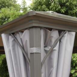 Lugano Polycarbonate 3m x 3m Grey Gazebo - thumbnail 4